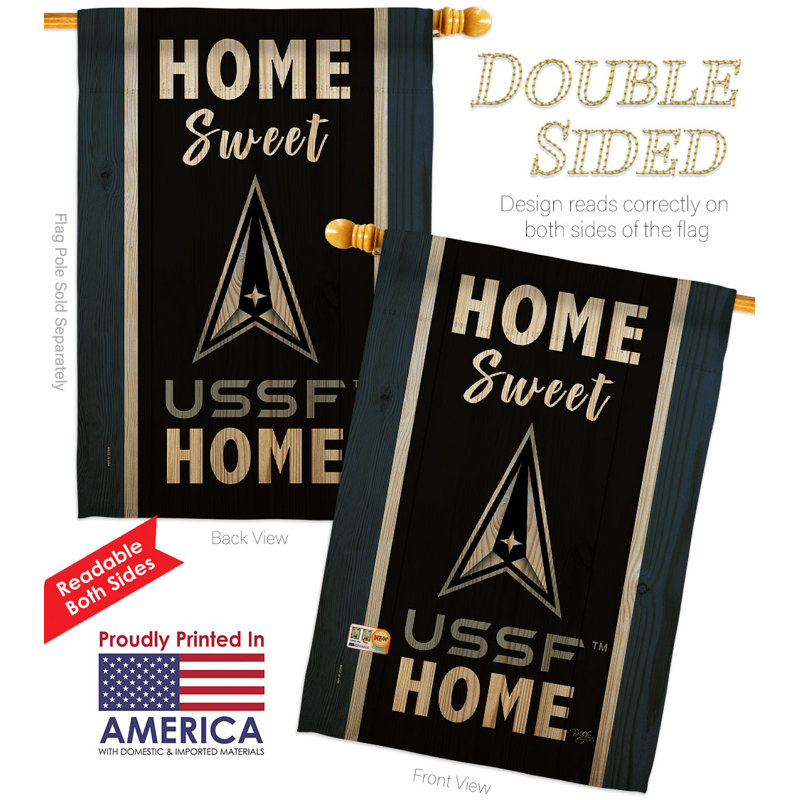 Ensemble de drapeaux en polyester 40 po x 28 po Home Sweet