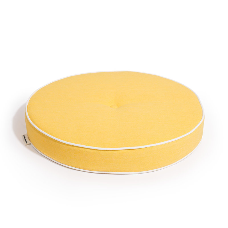 Rivie Outdoor Seat Cushion, Yellow