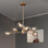 Lustre spoutnik Morden 6 lumières avec laiton