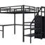 Lit mezzanine polyvalent en métal avec de multiples fonctionnalités pour tous les âges-688123417