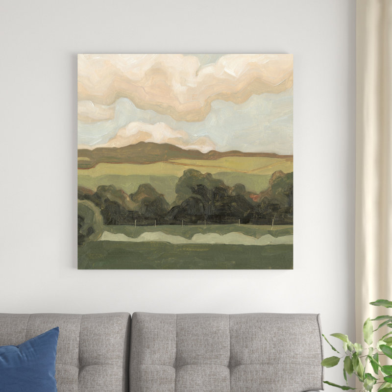 " Ochre Evening I ", 36" H x 36" W x 1.25" D