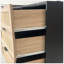 Armoire de rangement en rotin à 6 tiroirs avec glissières à tiroir lisses pour l'organisation de la chambre à coucher et du salon-130182047-130182045