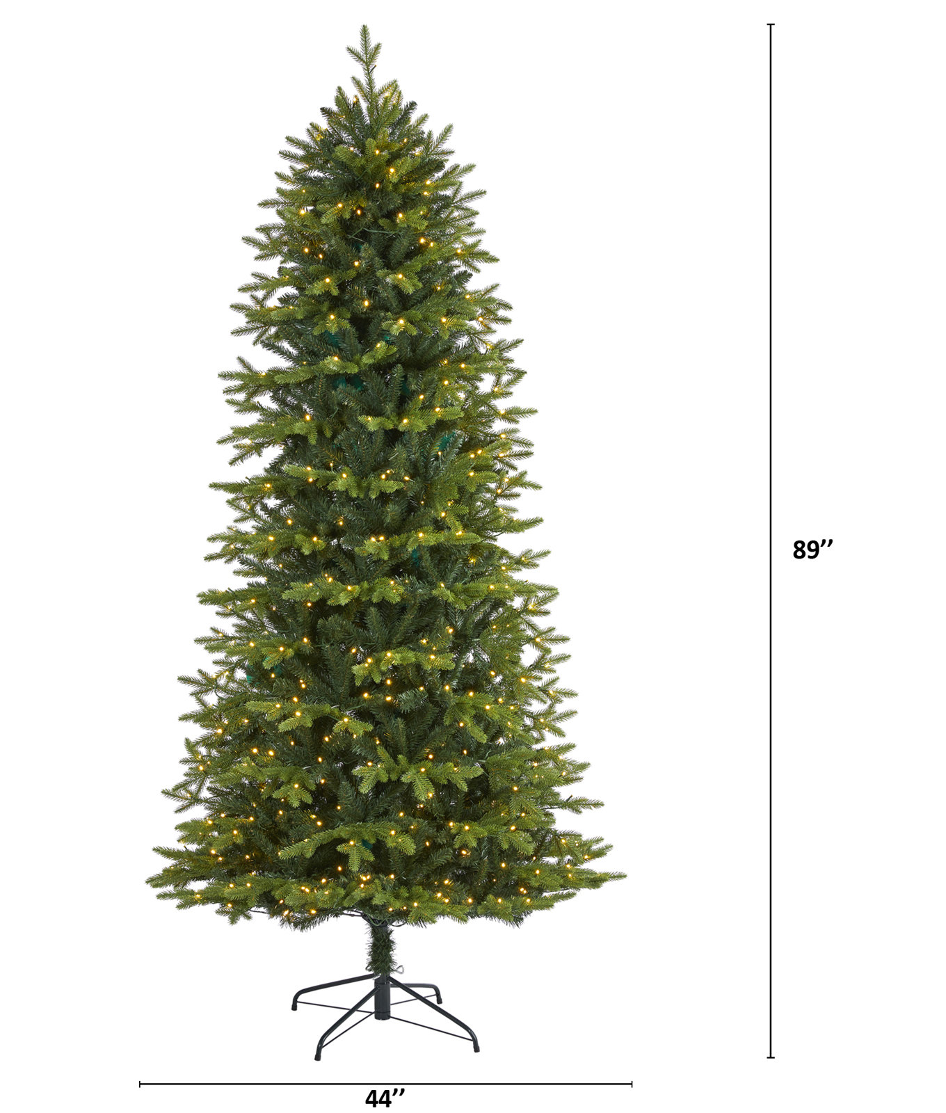 Lighted Artificial Christmas Tree, 7.5' H