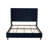 54" Headboard Queen Bed, Attractive Tufting, Nailhead Trimmed Wingback, Blue Velvet, No Box Spring, Rapid Assembly Process Charming Buttoned Trim, Quick Manual-2082213710-2082213708