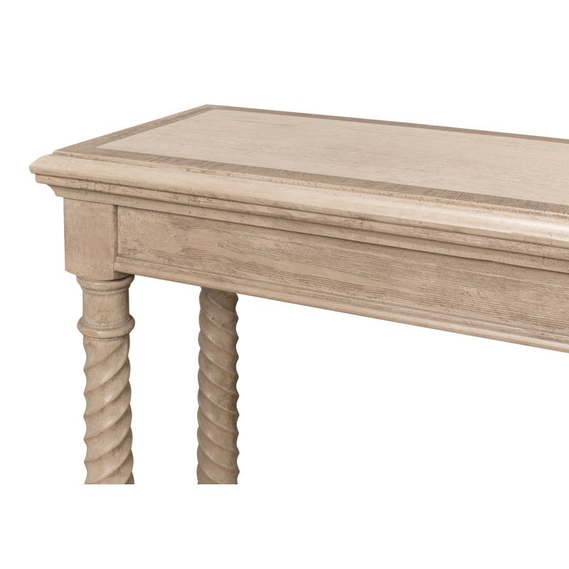 Barn Grey Pinewood Console Table with Twist Spindle Legs