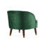 Fauteuil d'appoint rembourré avec pieds en bois