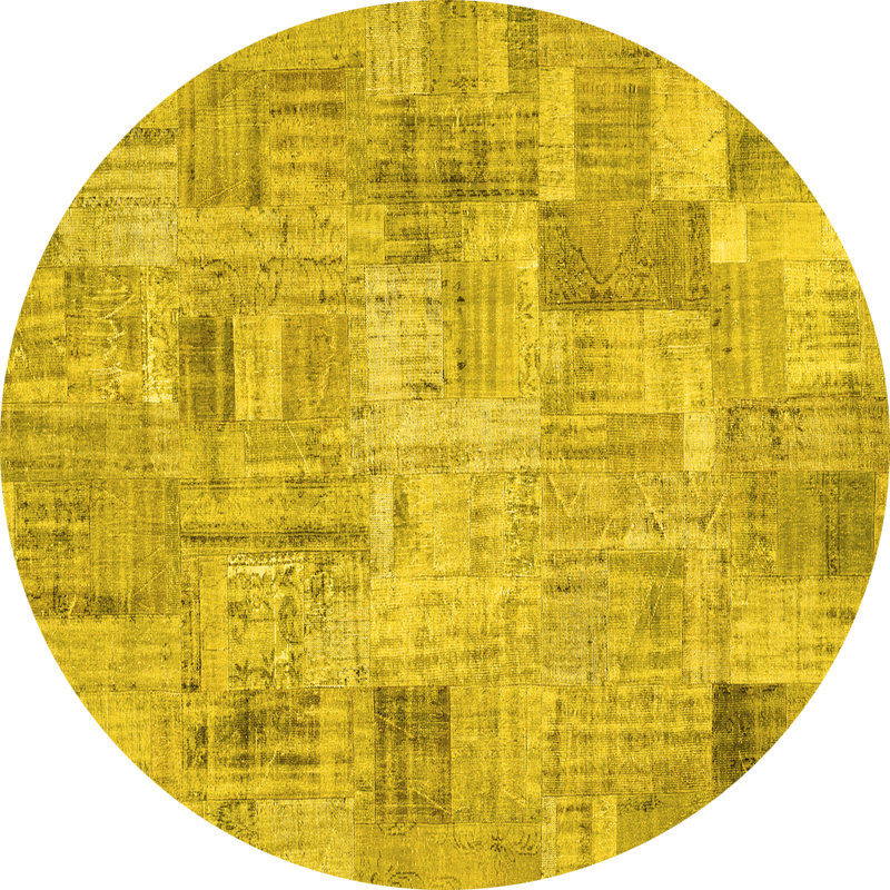 Elyannah Performance Patchwork Indoor Rug, Round 5'