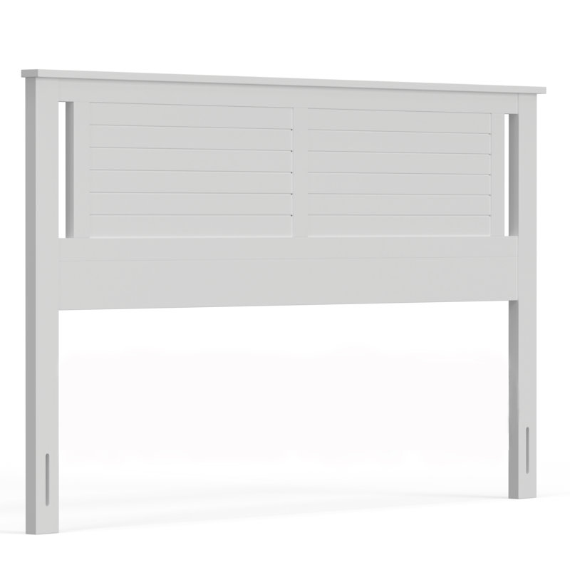 Amesbury Solid Wood Headboard with Horizontal Scoring, White, King