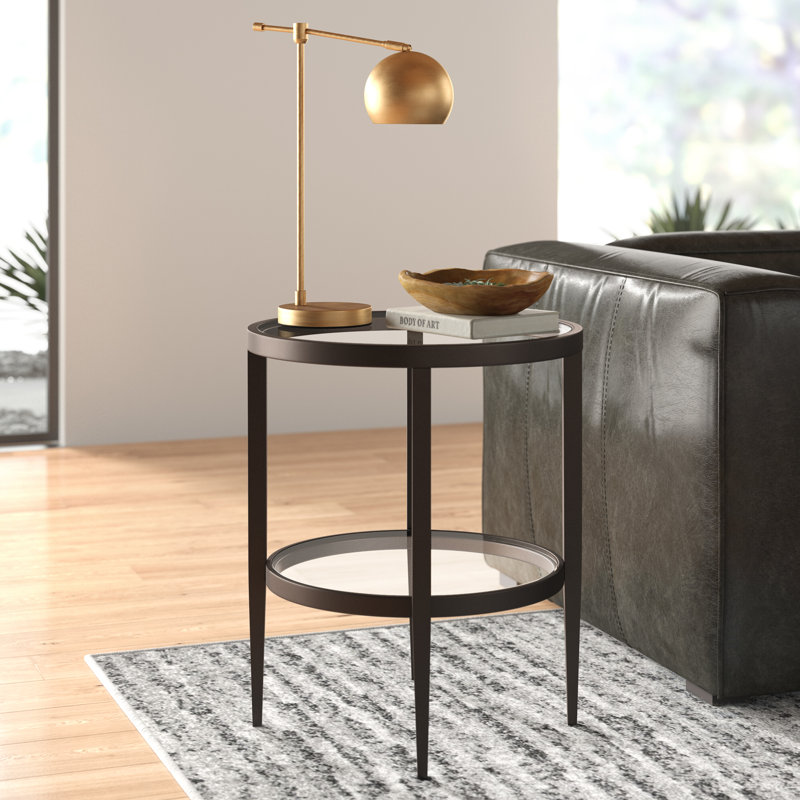 Hera Side Table, Blackened Bronze