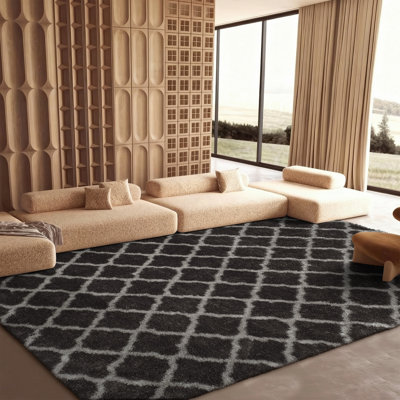 Nanni Geometric Dark Grey Area Rug