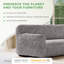Housse extensible pour causeuse inclinable - Écologique et douce - Collection Fuco Cotton-97452725