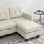 Canapé modulaire 3 places, canapé modulaire avec repose-pieds, beige