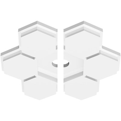 Médaillon de plafond contemporain en PVC de qualité architecturale 10 po x P 1 po x P 3 1/2 po x P 1 po
