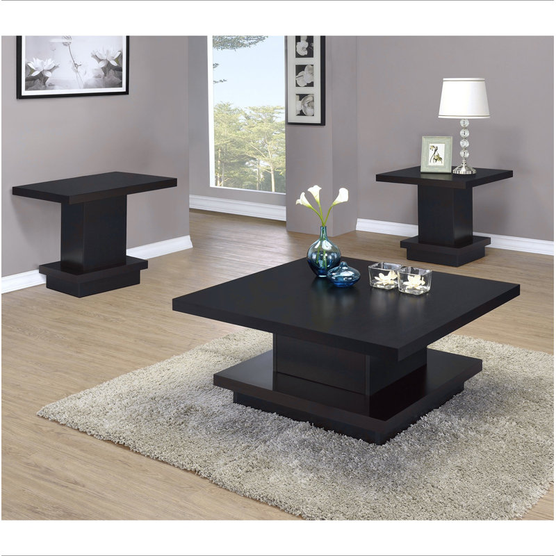 Ensemble de tables basses 3 pièces Cappuccino