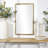 Metal Wall Mirror with Beaded Detailing-72058575