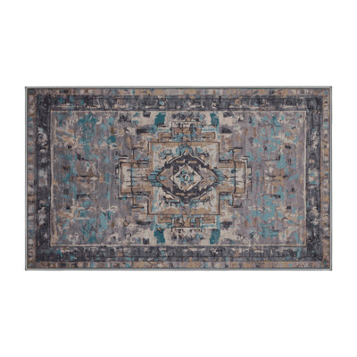 Tapis gris lavable à la machine