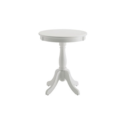 Alger White Finish Accent Table