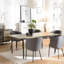 Indelicato Oak Metal Base Dining Table