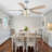 52" Modern Large Crystal Ceiling Fan with Light Kit and Remote 6-speed Reversible Motor