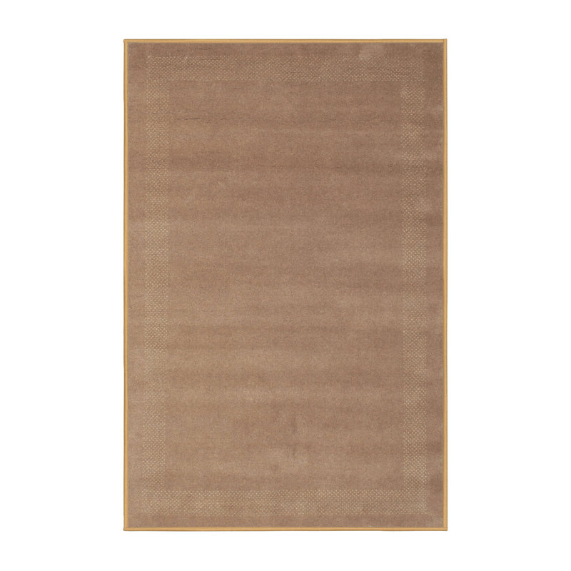 Tapis contemporain beige / brun, Rectangle 5 pi x 8 pi
