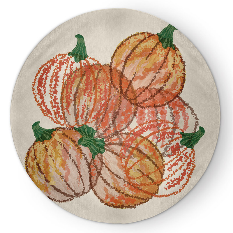 Foxcote Chenille Indoor Rug, Round 5'