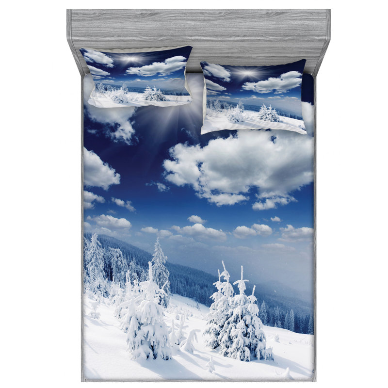 Microfiber Sheet Set, Queen Sheet Set with Fitted Sheet