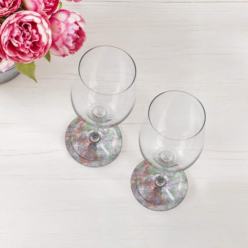 Sous-verres ronds en cuir végétalien Impressionism Holiday, Fêtes