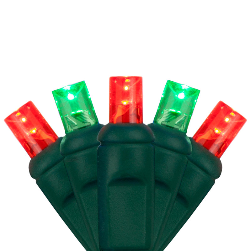 70 Light Christmas LED String Lights, Red/Green