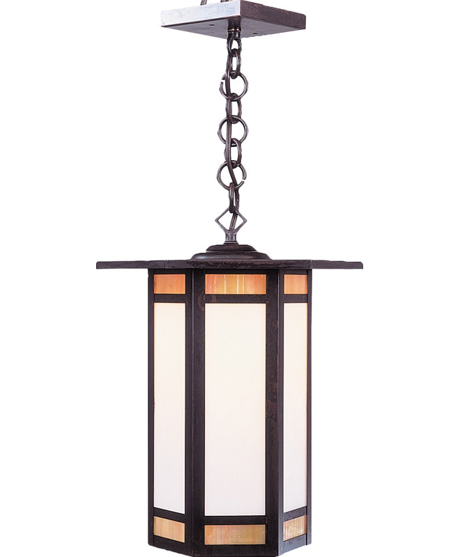 McAlester Outdoor Hanging Lantern, 11" H x 8.5" W, Bronze