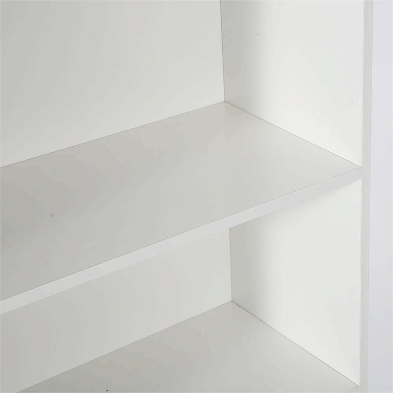 35.4'' W Bookcase, Modern Wood Tall Bookshelf, White, (6 Shelves)78.74" H x 35.43" W x 11.81" D