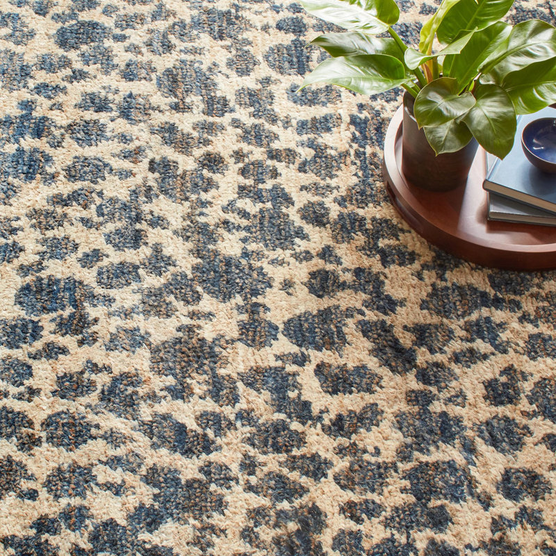 Stormi Indigo Hand Knotted Jute Rug, Rectangle 2' x 3'