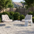 3-Piece Patio Scoop Lounge Chair Set With Side Table & Cushions