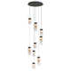 Delonda 9 Light Glass Dimmable LED Pendant