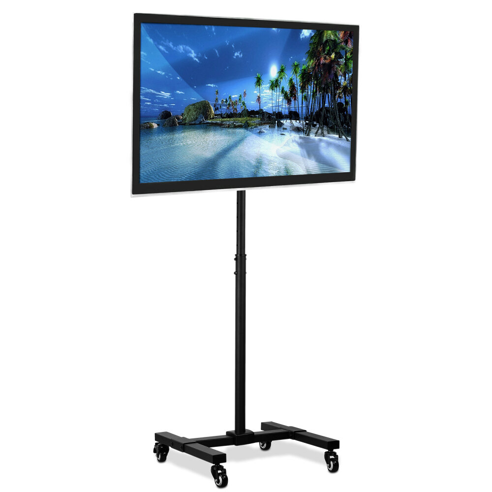Mount-It! Portable TV Floor Stand with Mount - Tall Pedestal Television  Stand with Free-Standing Base, Ideal for Presentations, Tradeshows,  Outdoors