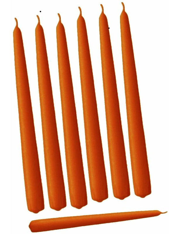 Unscented Taper Candle, 10" H x 0.875" W x 0.875" D, Cinnamon