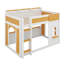 Lit superposé avec étagères de rangement, fenêtre et portes, plancher en bois massif. Lit superposé avec rangement, échelle et barrières de sécurité.-1952231408