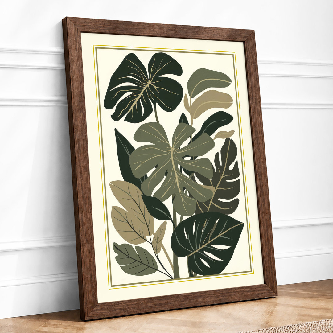 Tropical Foliage Study Botanical - Framed Print