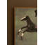  Reproduction d'art encadré avec peinture «Four Run Away Race Horses - 31,5 po»