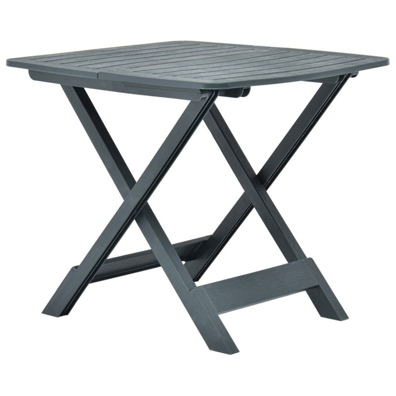 Aapeli Rectangular Folding Outdoor Dining Table , 79cm cm W 72cm cm D, Green