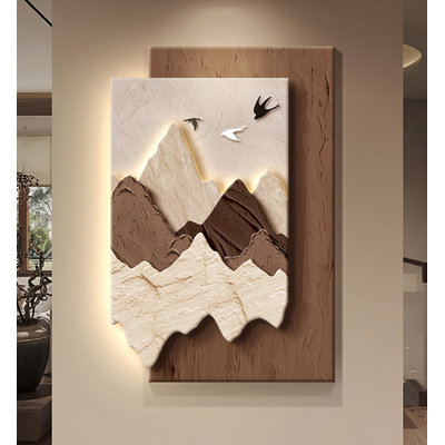 Décoration murale moderne en grès minimaliste à DEL