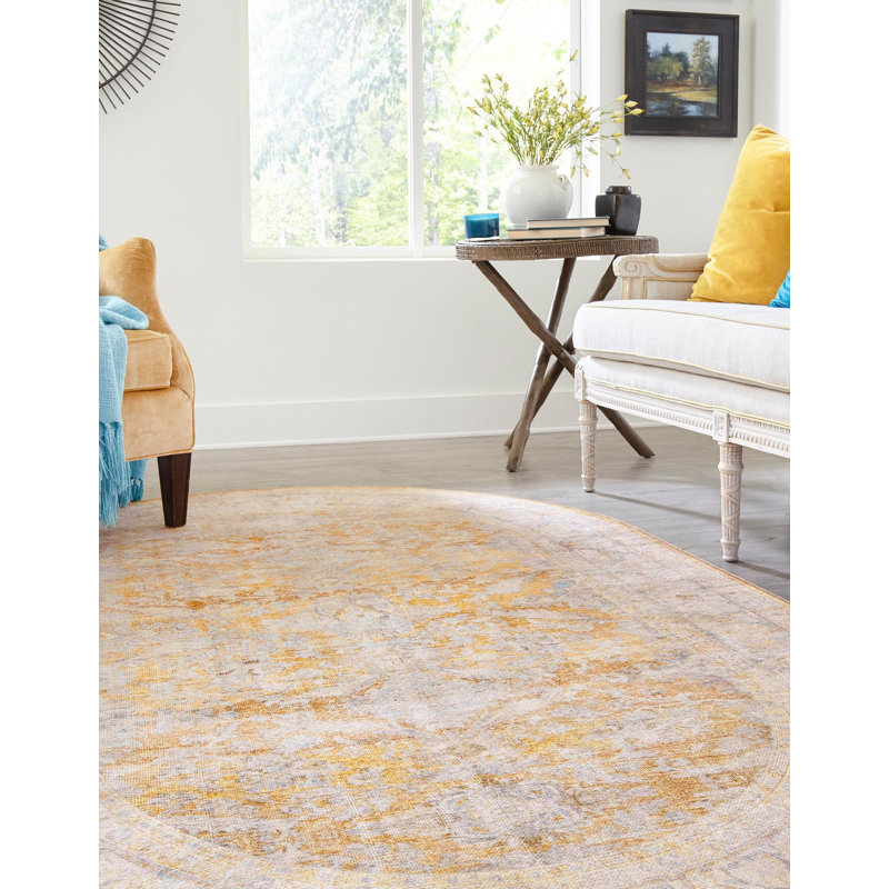 Saphira Chenille Oriental Indoor Rug, Oval 2' x 3'1"