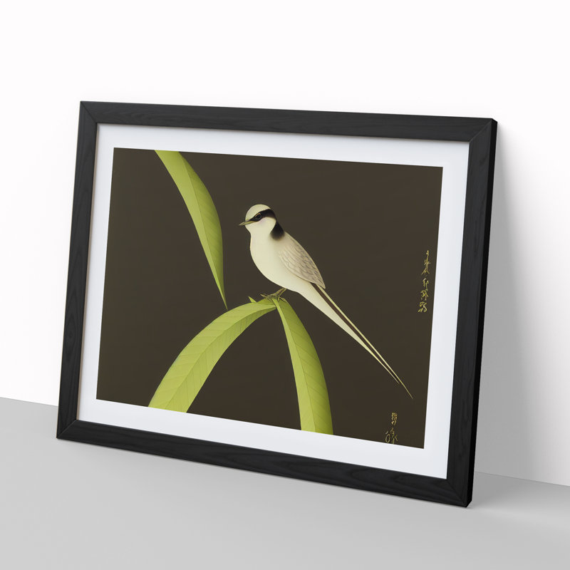 Fierce Swallow Bird - Single Picture Frame Print, Black Framed, 46cm H x 64cm W x 2cm D