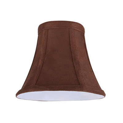 Abat-jour en cuir de style candélabre à cloche H 5 po en brun foncé