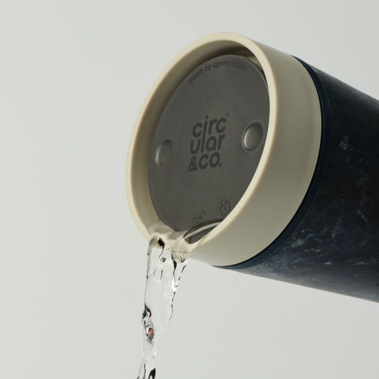 Circular&Co Circular&Co Coffee Cup Made From Fabric Waste Recycled Fabric Waste & Recycled Polypropylene Travel Mug, 12oz