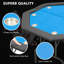 Table de poker octogonale pliable, table de 8 joueurs de Texas Holdem Blackjack, bleu, pieds en acier et porte-gobelets profonds, table de jeu de casino pour la maison et les fêtes-134483027