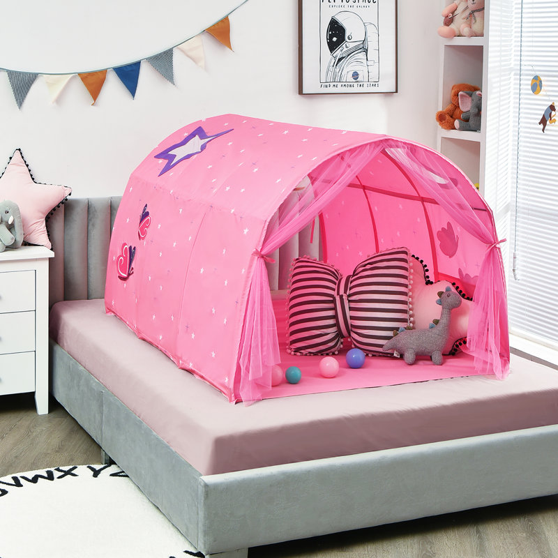 Maisonnette d'intérieur / d'extérieur en tissu 4,75 pi x 3,33 pi Costway Kids