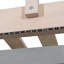 Lit superposé double pleine grandeur de style château avec 2 tiroirs, tablette et DEL, gris + rose antique-2050827800
