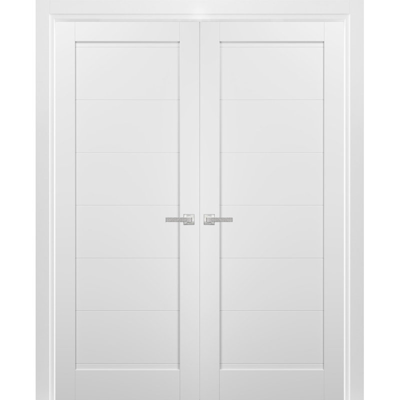 Portes françaises à panneaux Quadro, 48 po x 80 po