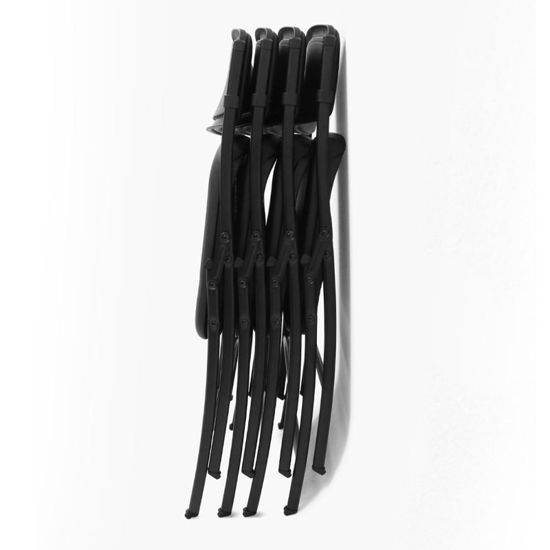 Black Steel and Plastic Folding Chair Set of 40