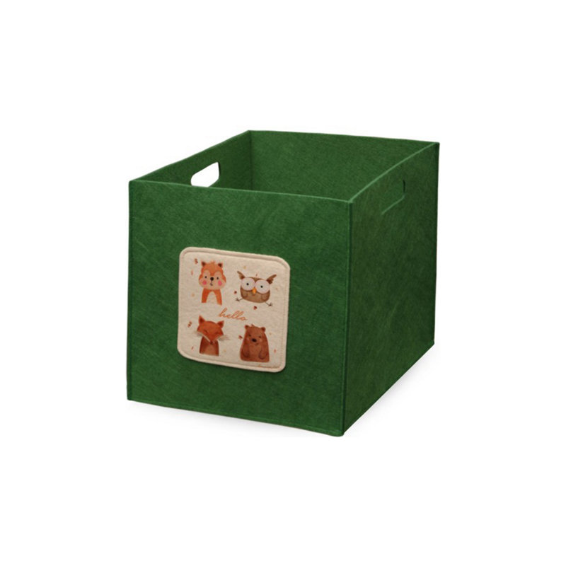 Stylish Felt Storage Basket, Green, 11.8 x 11.8 x 12.2 inches | 100% Durable Felt | Perfect for Organizing Toys, Clothes, and Household Items | Versatile and Eco-Friendly Solution for Home Décor